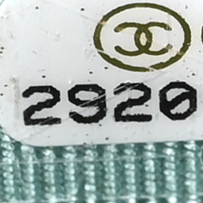 Chanel Caviar Quilted Zip Coin Purse Light Blue 14 of 14