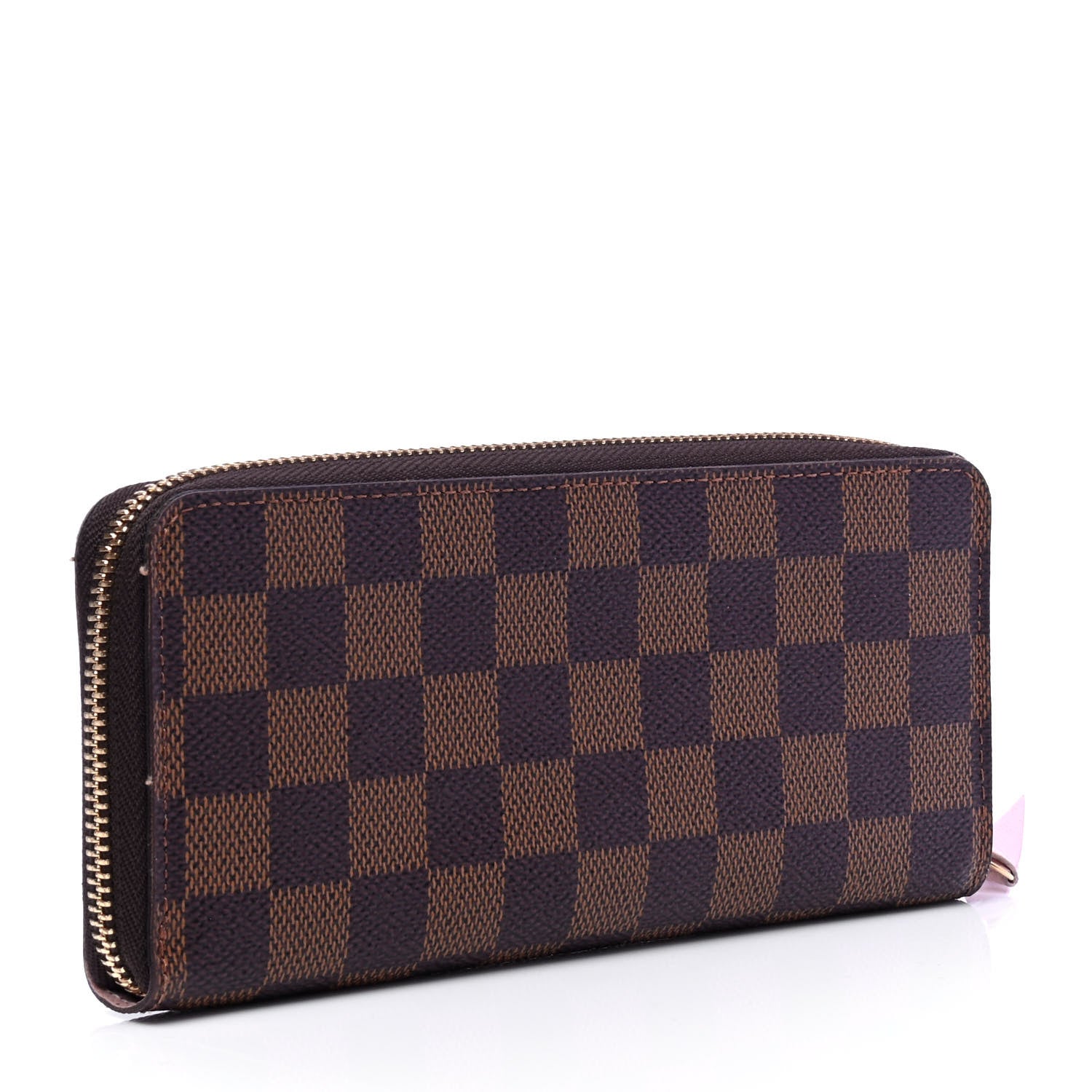 Louis Vuitton Damier Ebene Clemence Wallet Rose Ballerine 2 of 4