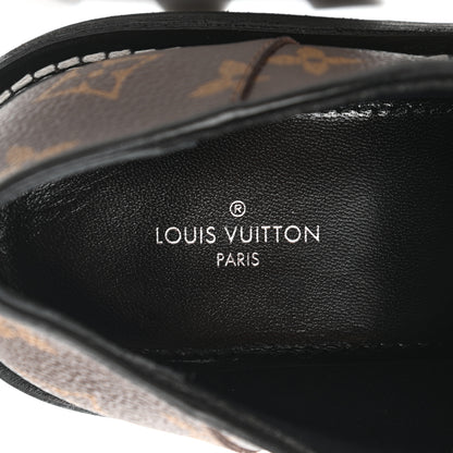 Louis Vuitton Monogram Calfskin Beaubourg Platform Derby Shoes 40 Brown 7 of 9