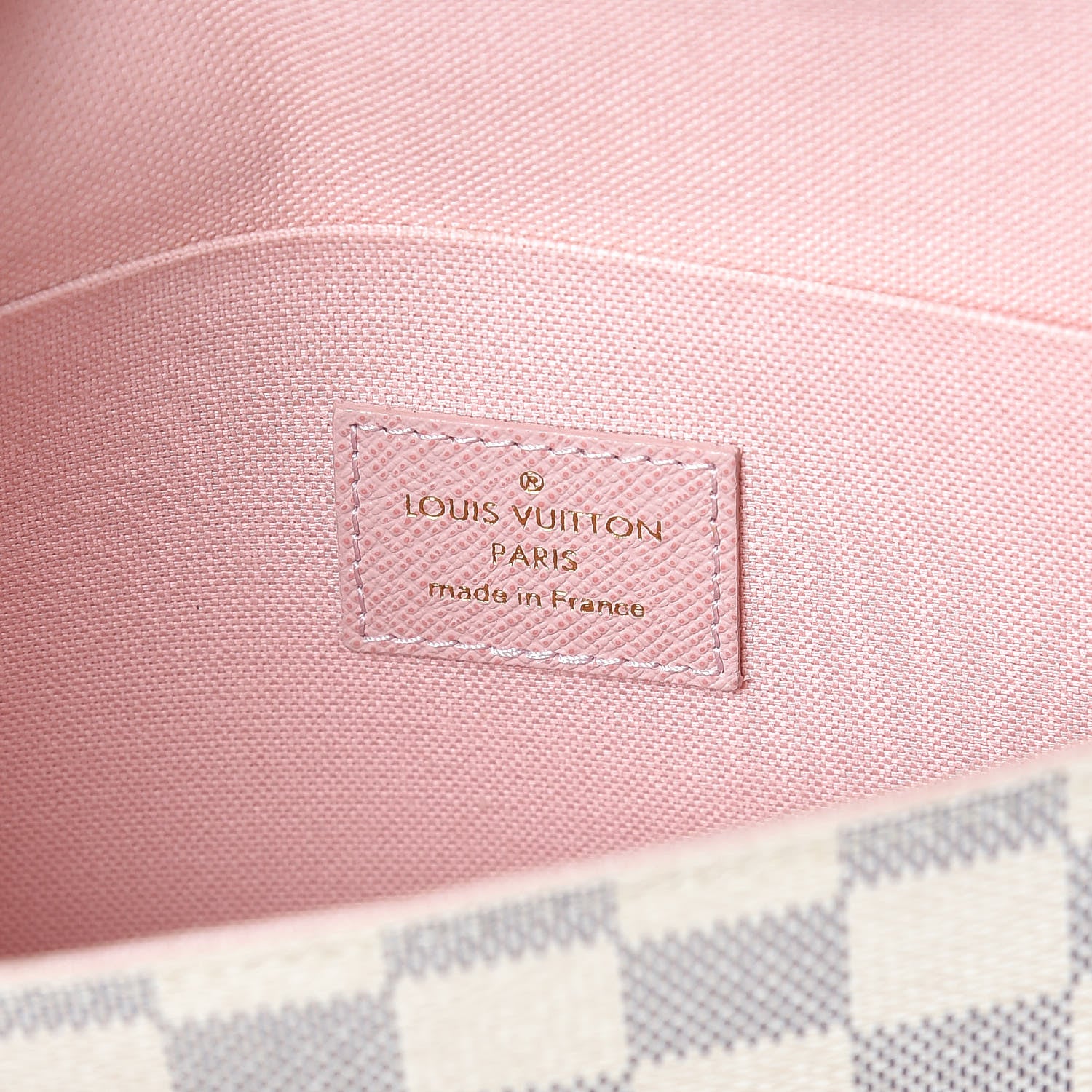 Louis Vuitton Damier Azur Pochette Felicie Chain Wallet Rose Ballerine 9 of 11
