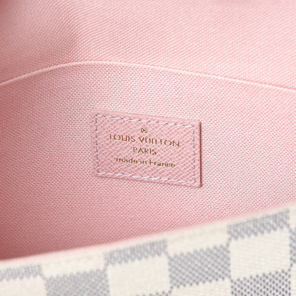 Louis Vuitton Damier Azur Pochette Felicie Chain Wallet Rose Ballerine 9 of 11