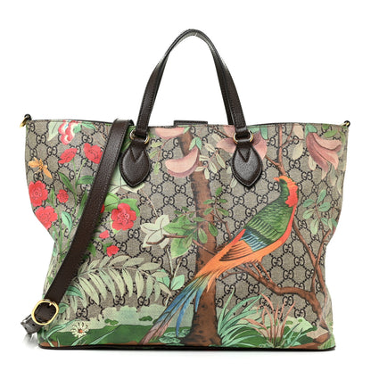 Gucci Soft GG Supreme Monogram Tian Medium Crossbody Tote Beige Multicolor New Acero 1 of 12