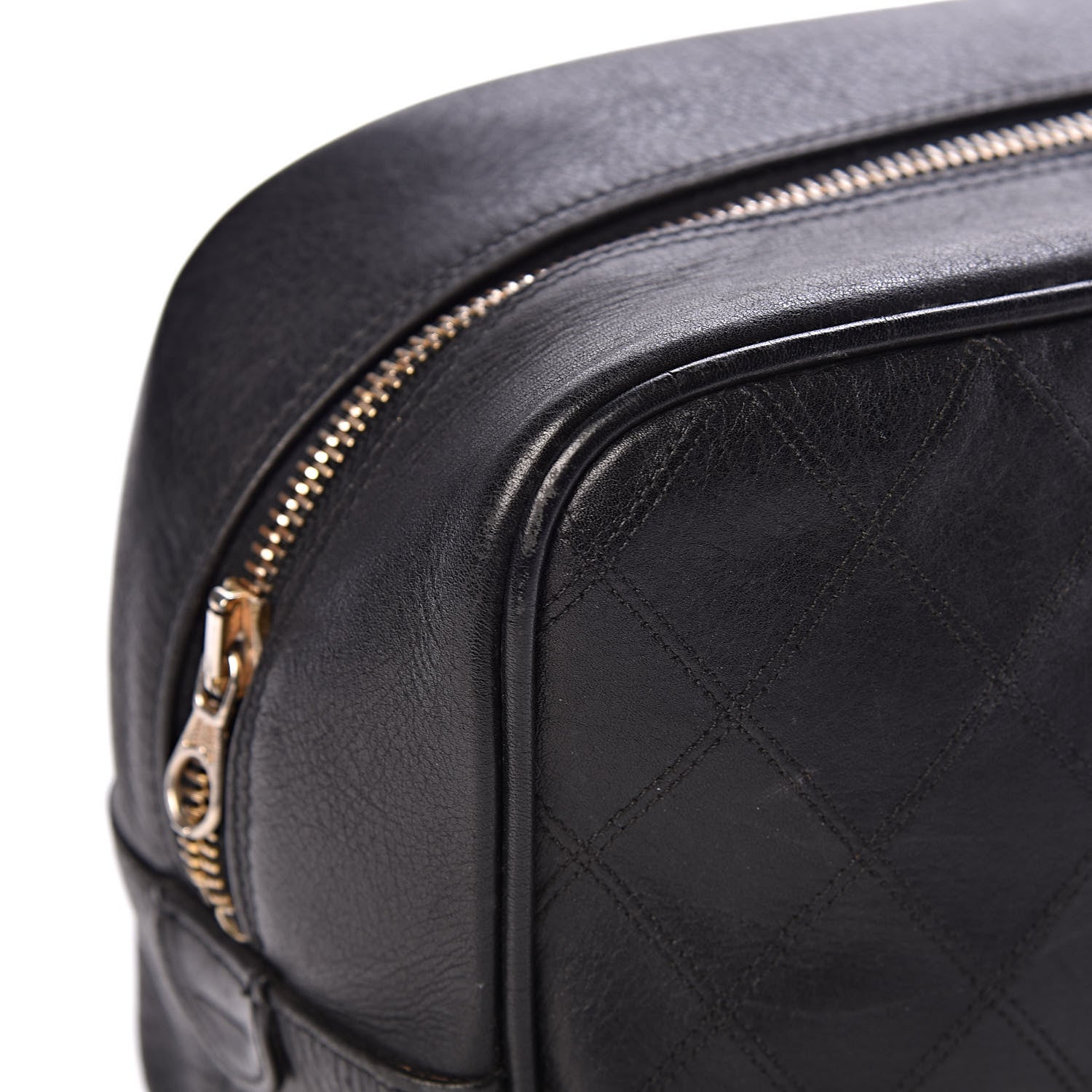 Chanel Lambskin Diamond Stitch Cosmetic Case Black 11 of 16
