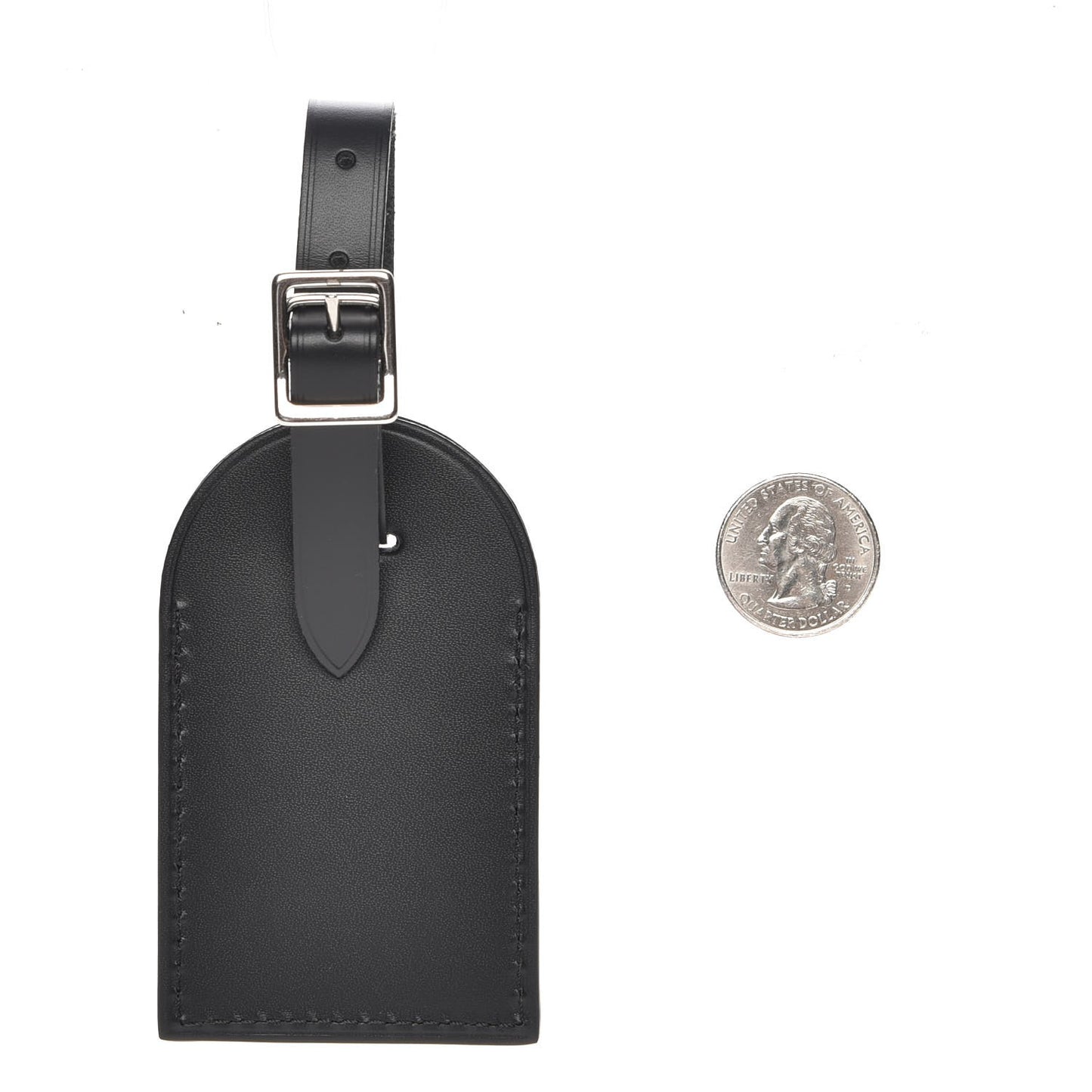 Calfskin Luggage Tag Black