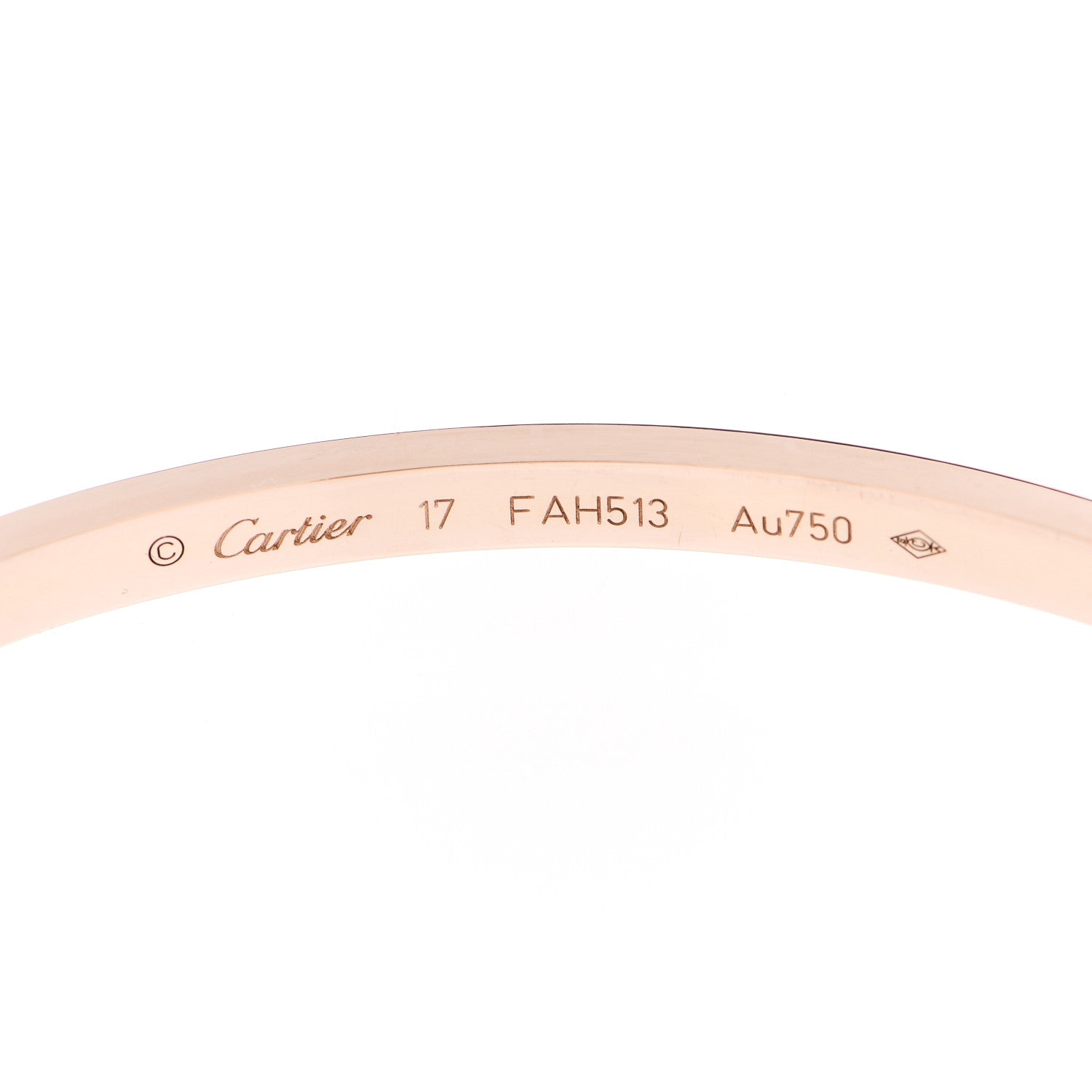 Cartier 18K Pink Gold Small LOVE Bracelet 17 4 of 5