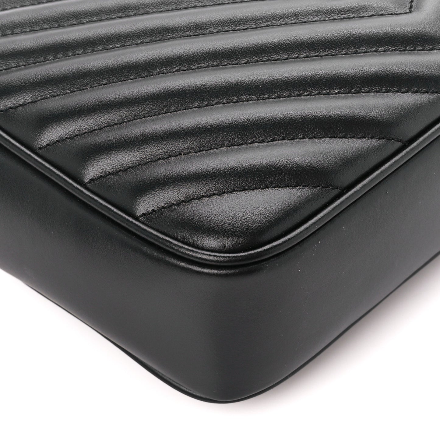 Calfskin Matelasse Monogram Monochrome Lou Camera Bag Black