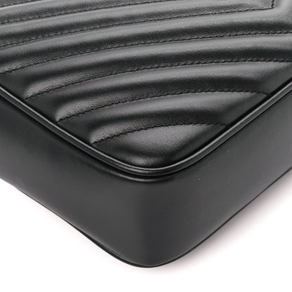 Saint Laurent Calfskin Matelasse Monogram Monochrome Lou Camera Bag Black 9 of 10