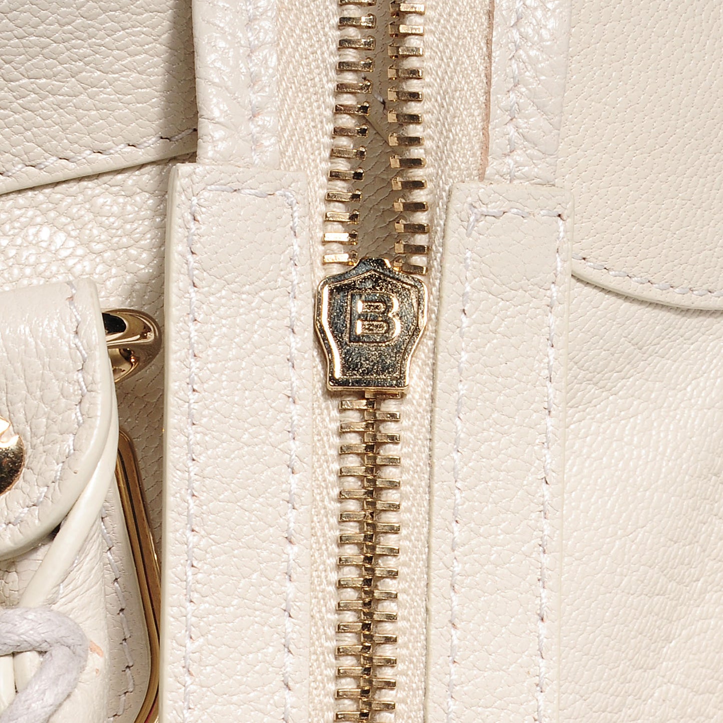 Chevre Gold Metallic Edge Hardware City Cream