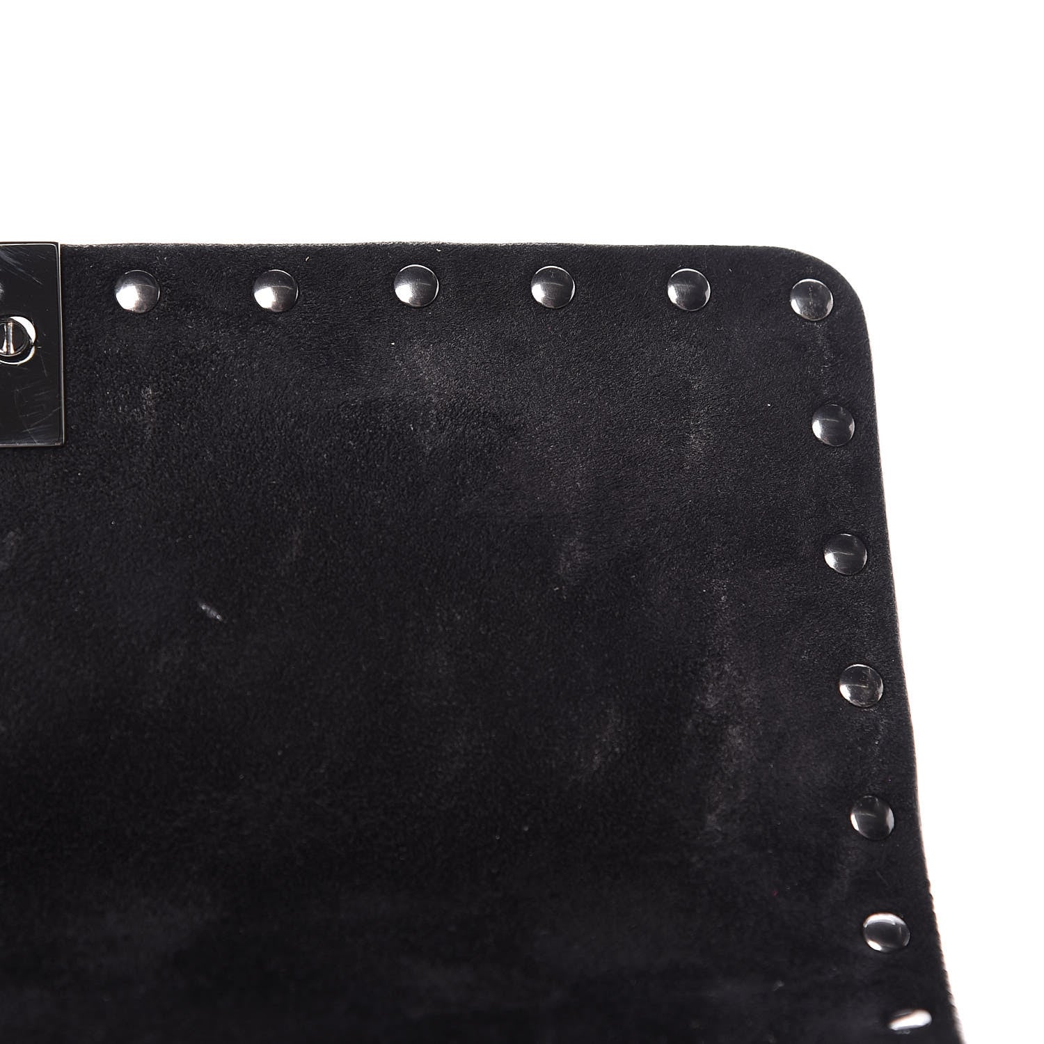 Valentino Garavani Craquele Nappa Medium Rockstud Spike Shoulder Bag Black 11 of 11