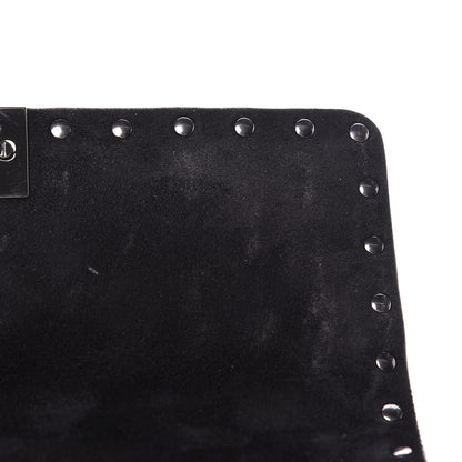 Valentino Garavani Craquele Nappa Medium Rockstud Spike Shoulder Bag Black 11 of 11