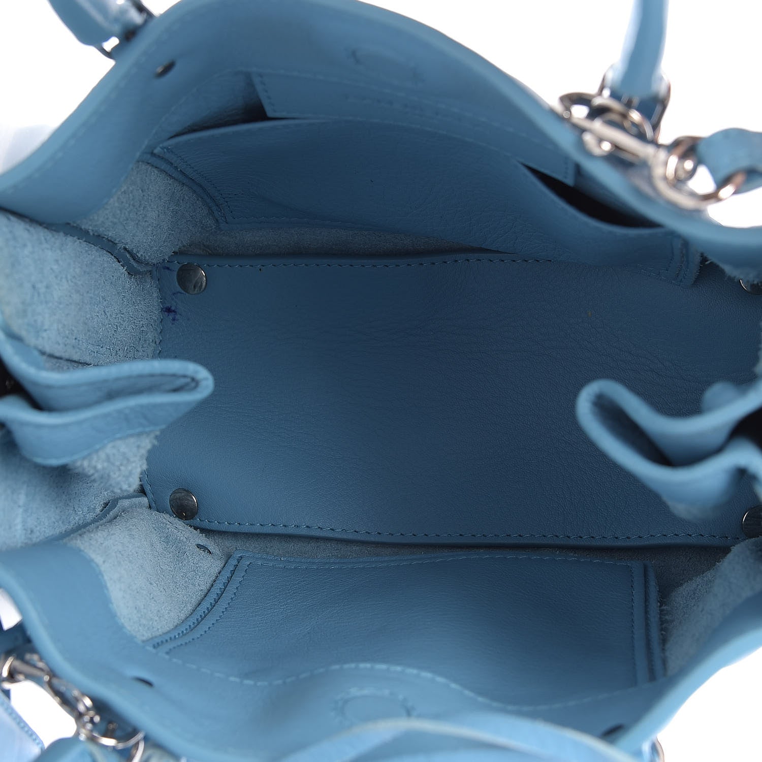 Balenciaga Supple Calfskin Papier Mini A4 Zip Around Tote Bleu Azur Clair 5 of 11