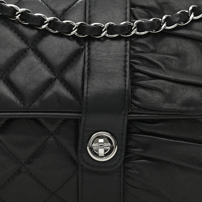 Chanel Lambskin Quilted Pile Ou Face Flap Black 9 of 11