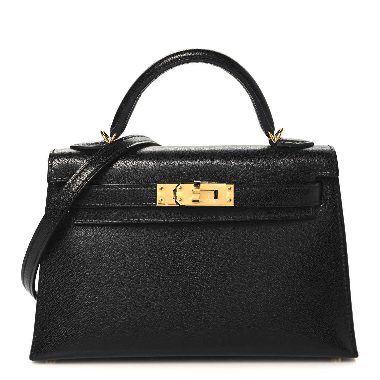 Hermes Chevre Chamkila Mini Kelly Sellier 20 Black 1 of 11