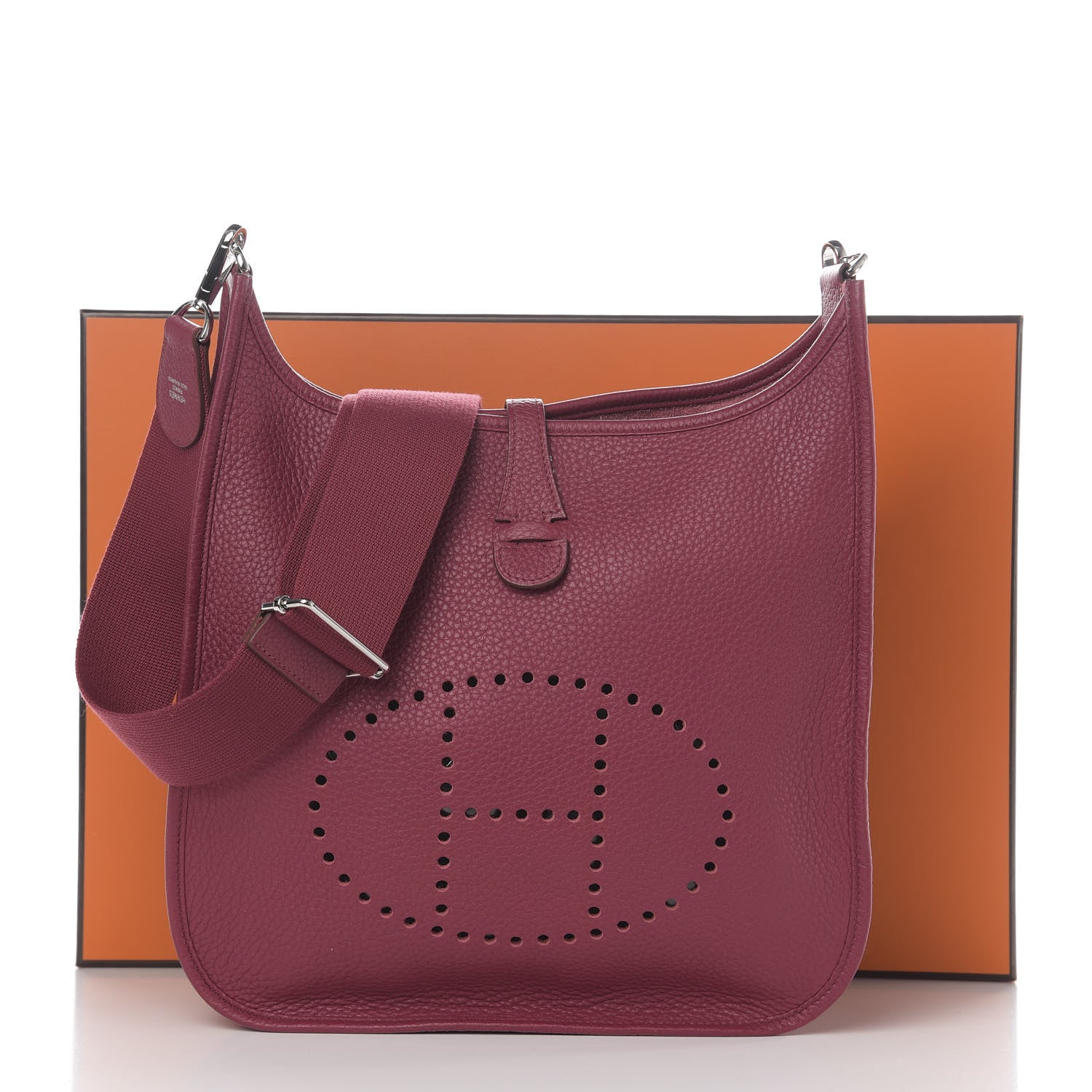 Hermes Taurillon Clemence Evelyne III PM Rubis 11 of 11