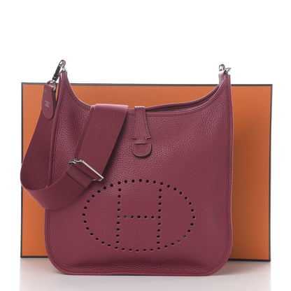 Hermes Taurillon Clemence Evelyne III PM Rubis 11 of 11