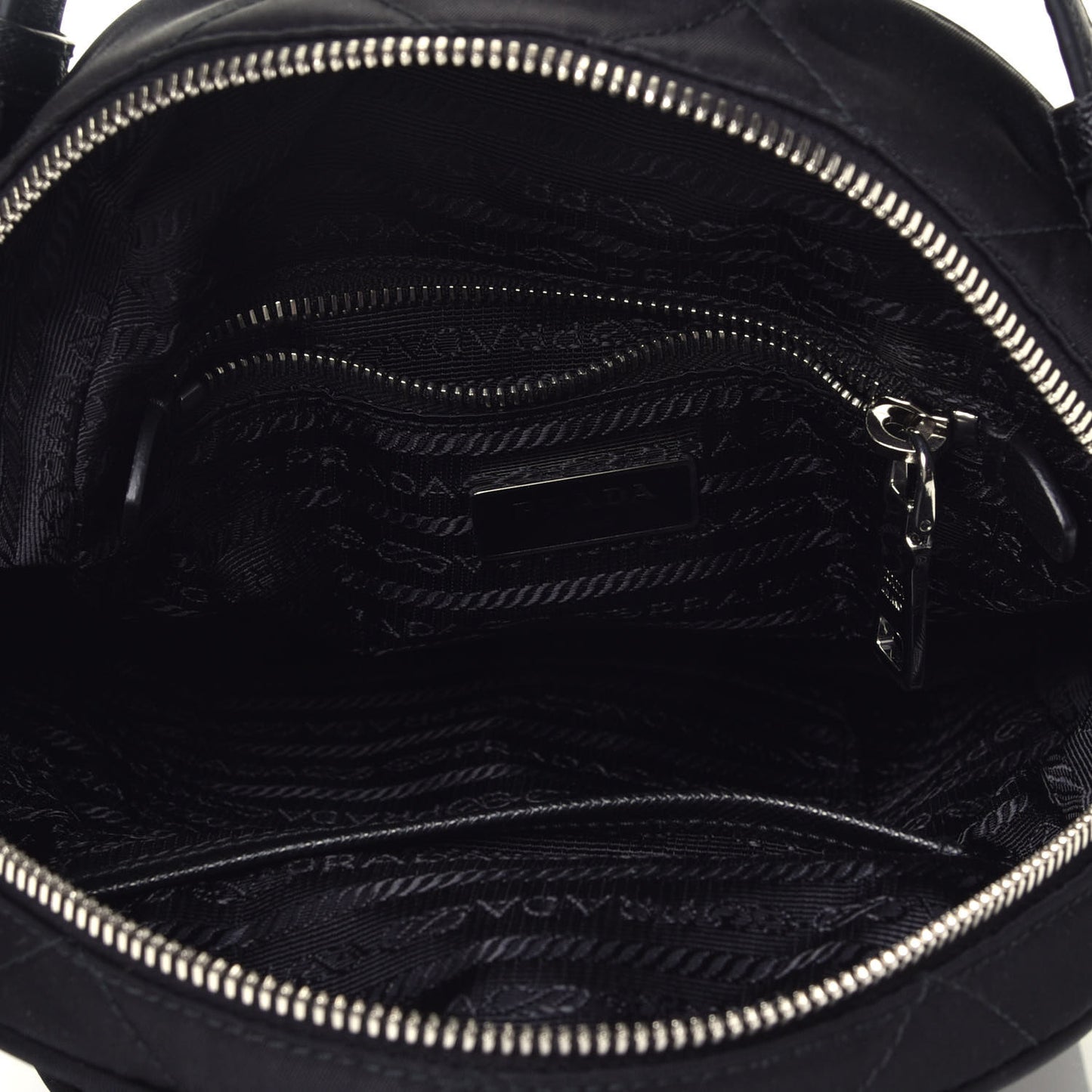 Nylon Tessuto Impuntu Quilted Backpack Black