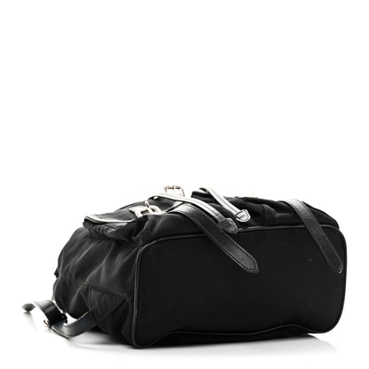 Prada Tessuto Nylon Soft Calfskin Backpack Black 4 of 10