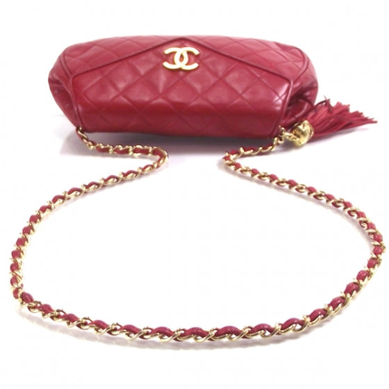 Chanel Vintage Quilted Envelope Tassel Bag 5 of 11