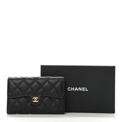 Chanel Caviar Quilted Medium Flap Wallet Black 9 of 9
