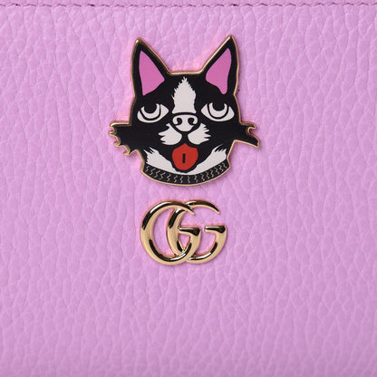 Gucci Dollar Calfskin GG Marmont Bosco Zip Around Wallet Malva 7 of 10