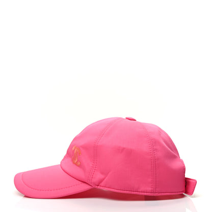 Chanel Cotton CC Cap Hat Fuchsia Orange 3 of 6