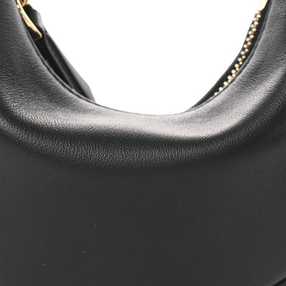 Fendi Vitello Grace Matte Nano Fendigraphy Hobo Charm Black 8 of 11