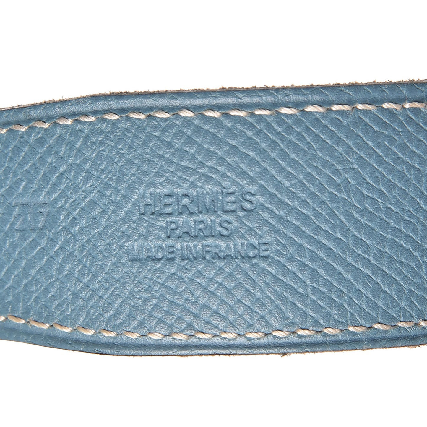 Swift Epsom 32mm H Belt 85 White Blue Jean