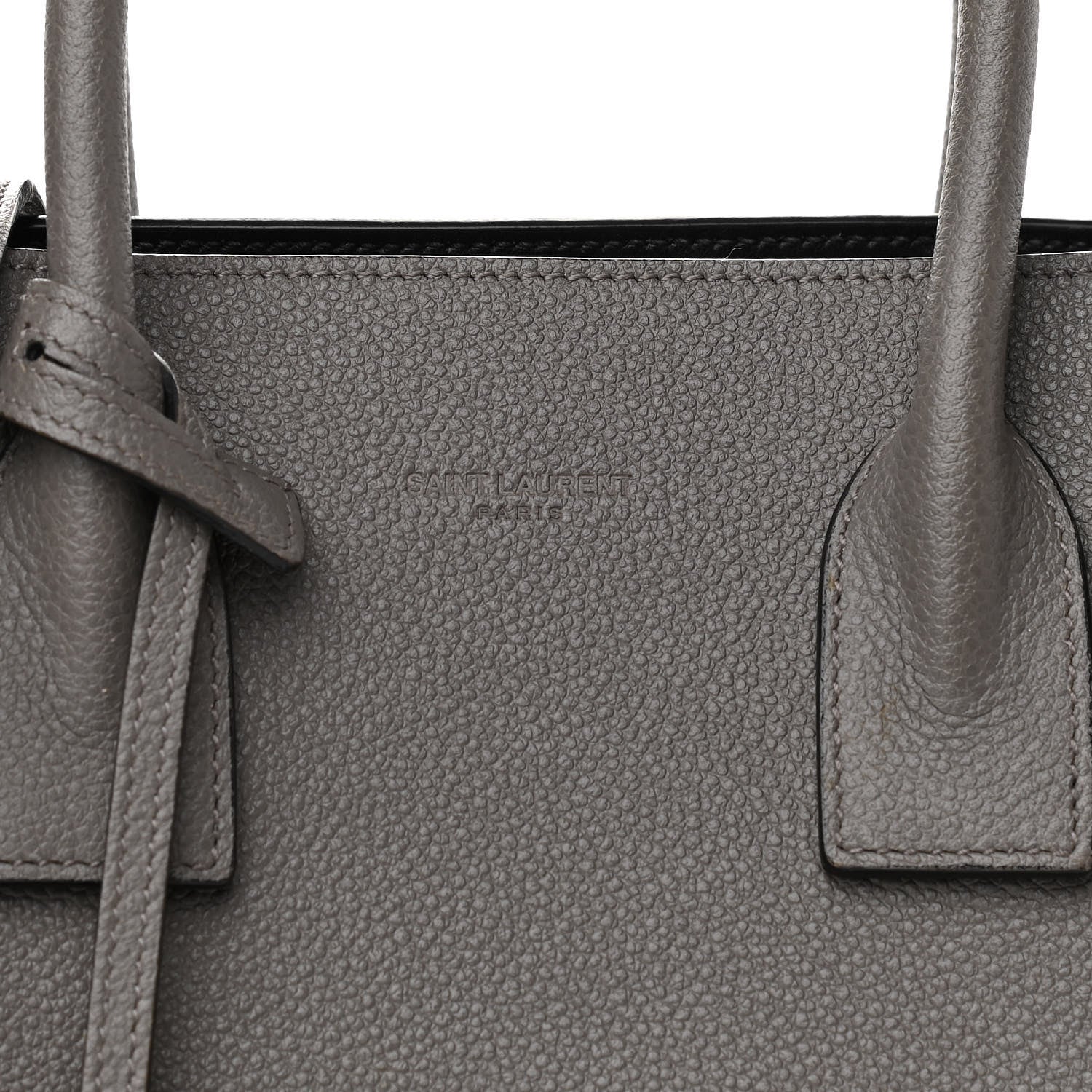 Saint Laurent Grained Calfskin Baby Sac De Jour Fog 6 of 9
