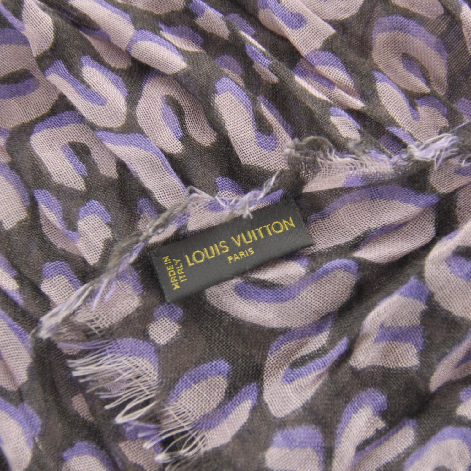 Louis Vuitton Leopard Stole Mauve 3 of 4