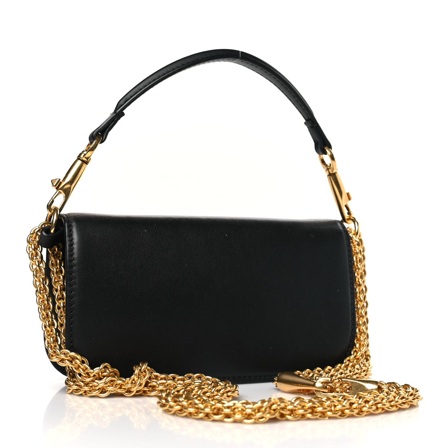 Valentino Garavani Calfskin Vlogo Small Loco Shoulder Bag Black 3 of 9
