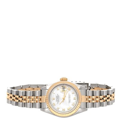 Rolex Stainless Steel 18K Yellow Gold 26mm Oyster Perpetual Datejust Watch White Roman 79173 2 of 4