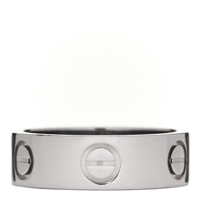 Cartier 18K White Gold 5.5mm LOVE Ring 49 5 3 of 4