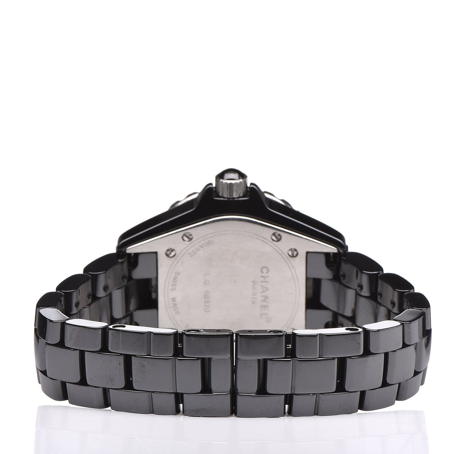 Stainless Steel Ceramic Ruby 33mm J12 Quartz Watch Black