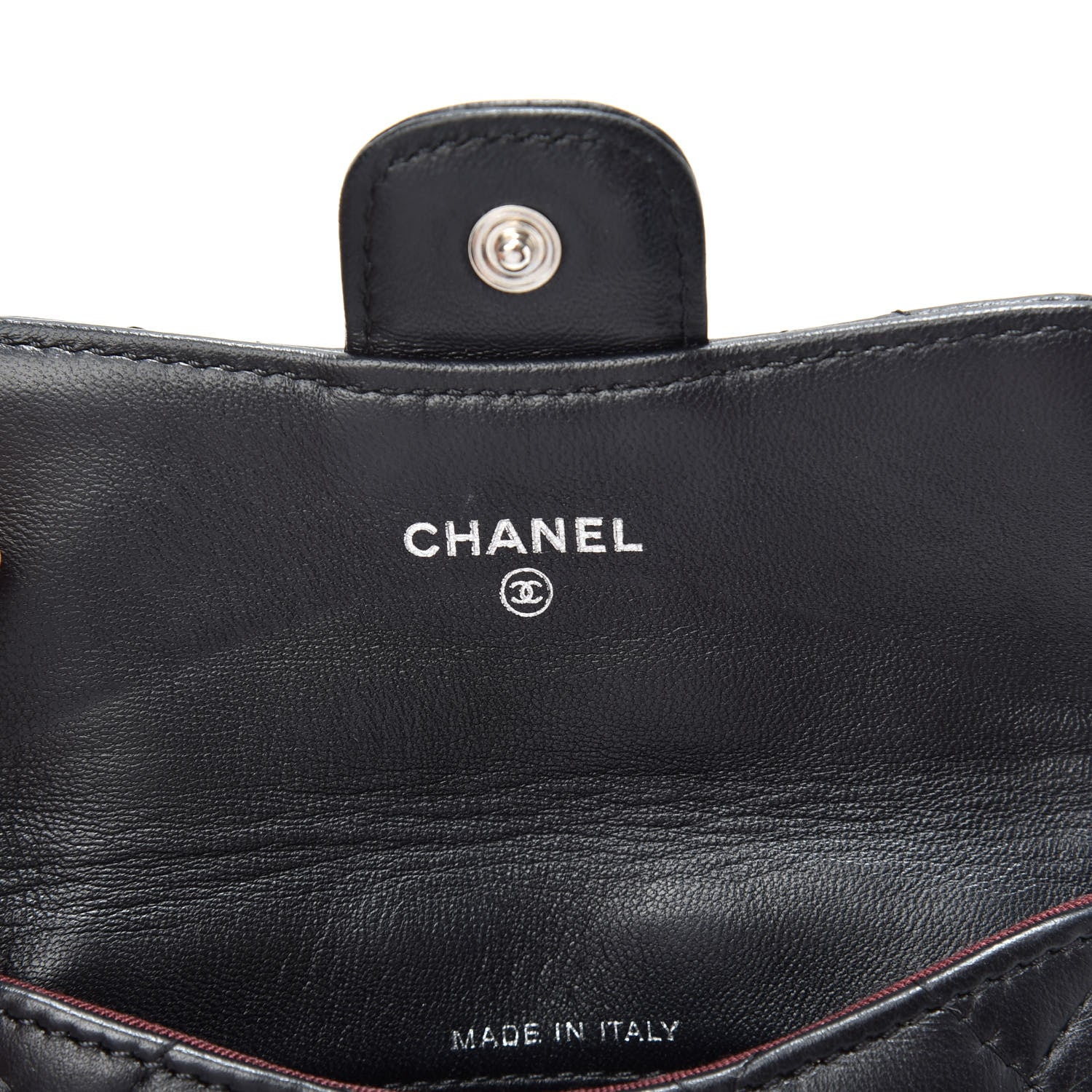 Chanel Lambskin Quilted Coin Purse Black 6 of 9