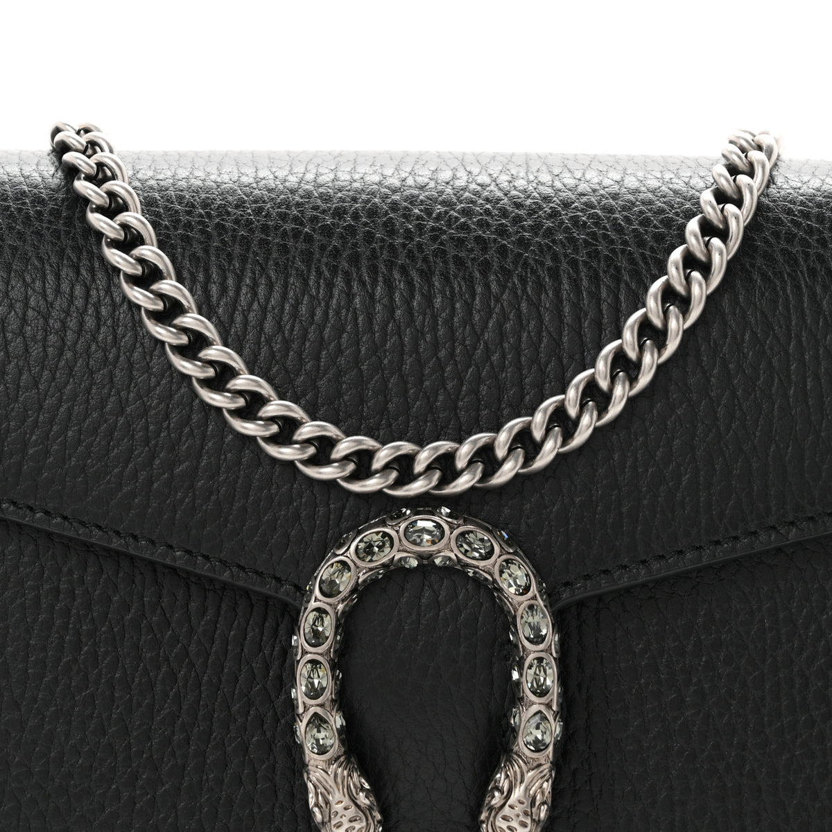 Calfskin Mini Dionysus Chain Wallet Black