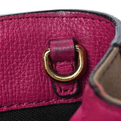 Burberry Grainy Calfskin House Check Medium Banner Tote Brilliant Fuchsia 11 of 15