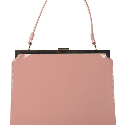 Mansur Gavriel Patent Calfskin Elegant Top Handle Bag Blush 8 of 8