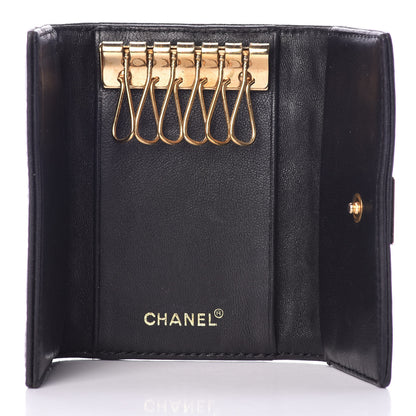 Chanel Lambskin Chocolate Bar 6 Key Holder Blue 4 of 9