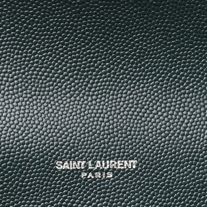 Saint Laurent Grain De Poudre Medium Monogram Kate Satchel Vert Fonce 5 of 14