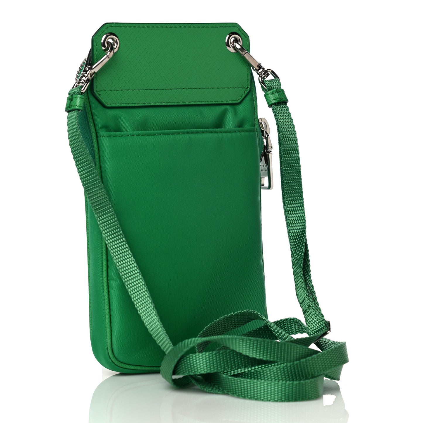 Tessuto Nylon Phone Case Crossbody Bag Menta