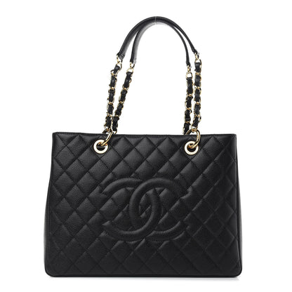 Chanel Caviar Quilted Grand Shopping Tote GST Black 1 of 9