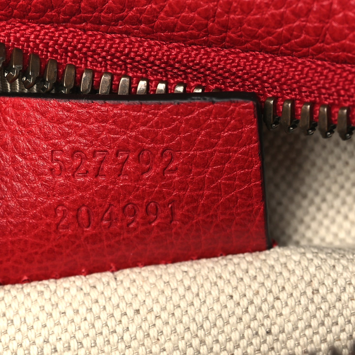 Grained Calfskin Small Logo Belt Bag Hibiscus Red