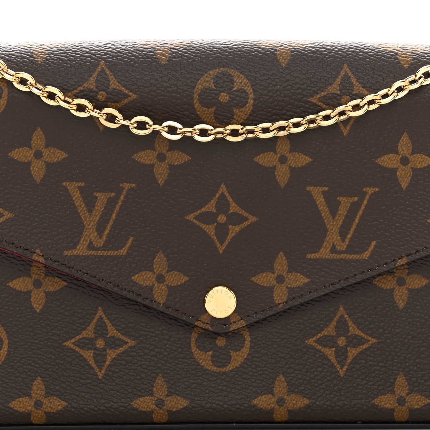 Louis Vuitton Monogram Pochette Felicie Chain Wallet Fuchsia 8 of 12