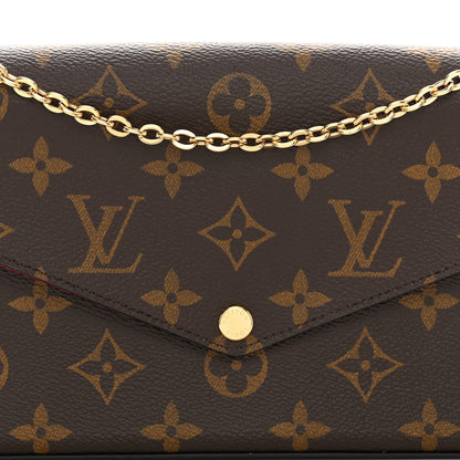 Louis Vuitton Monogram Pochette Felicie Chain Wallet Fuchsia 8 of 12