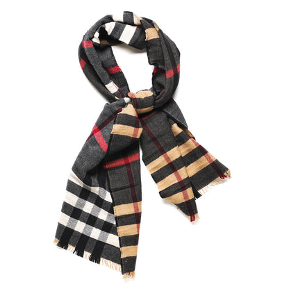 Burberry Wool Giant Check Scarf Black 1 of 3