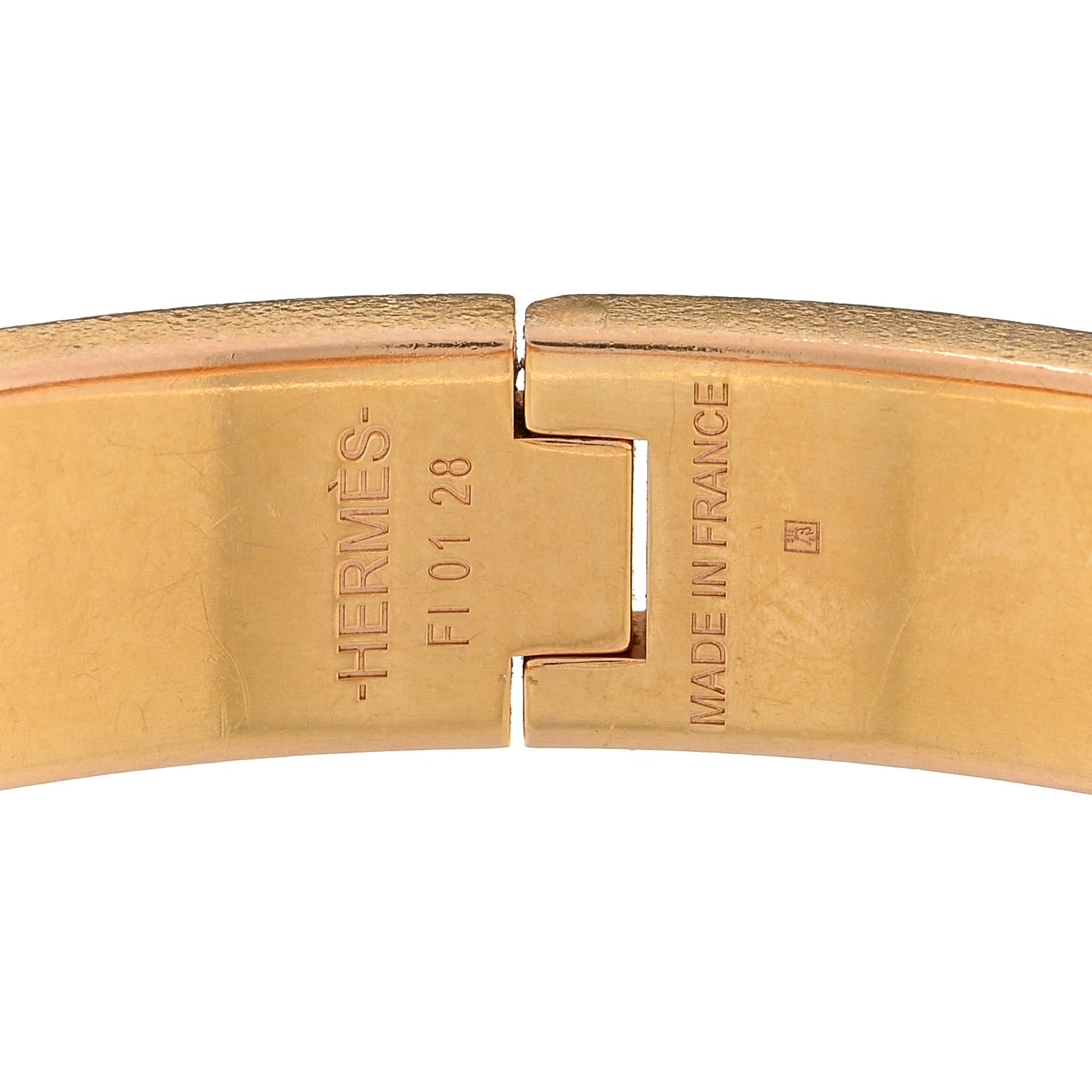 Enamel Narrow Clic Clac H Bracelet PM White