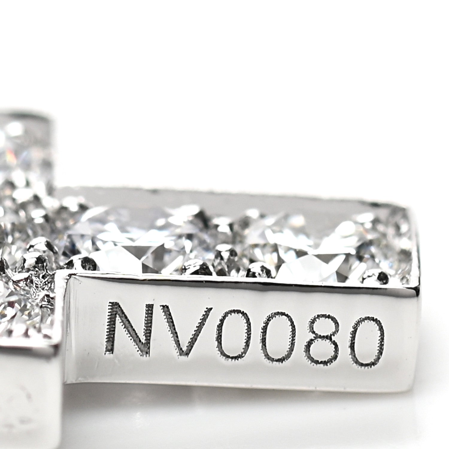 Cartier 18K White Gold Diamond .84ctw Cross Charm Pendant 6 of 8