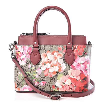 Gucci GG Supreme Monogram Blooms Mini Zip Top Tote Beige Multicolor Dry Rose 1 of 9
