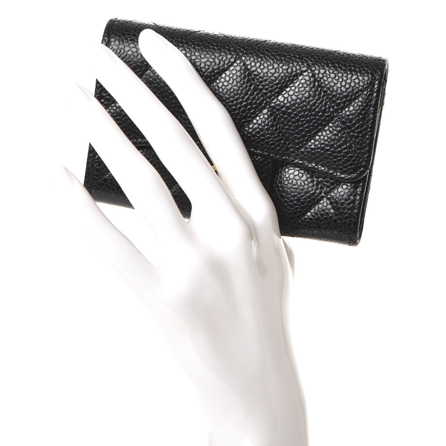 Chanel Caviar Quilted Flap Card Holder Black 2 of 9