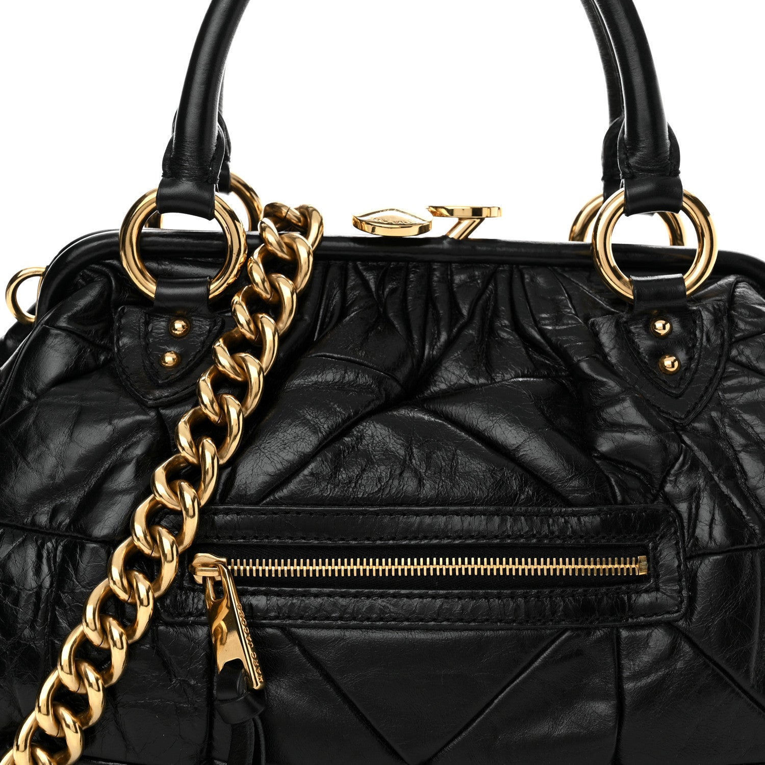 Marc Jacobs Calfskin Patchwork Stam Black 7 of 15